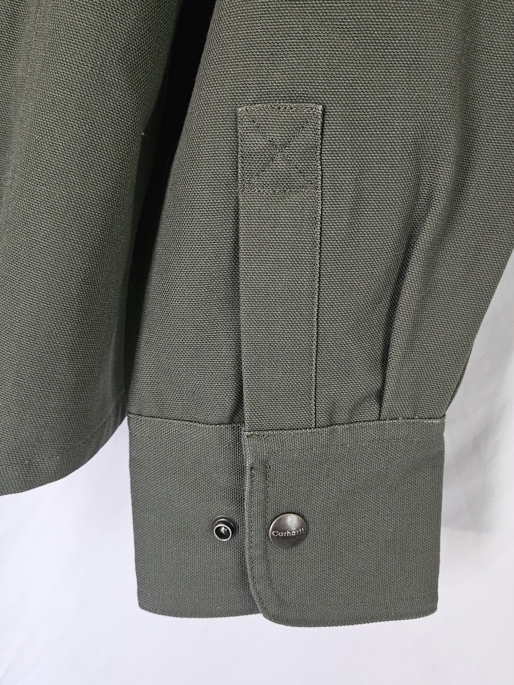 Carhartt Women's Olive Green Work Shirt Jacket Canvas Plaid Lined Shacket XL - Picture 8 of 11